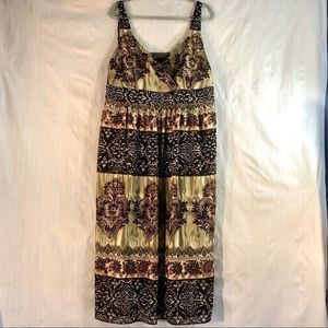Positive Attitude Surplus Neck Mid Length Sleeveless Dress Plus Size 18👍